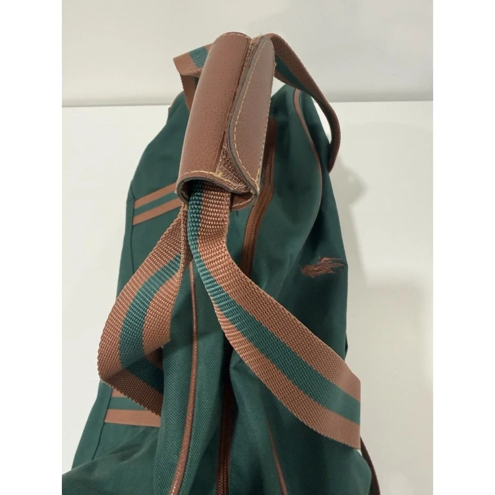 Vintage Polo Ralph Lauren 90s Green Canvas Duffle Weekender Bag